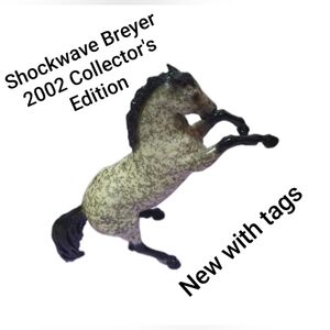 🐴Breyer Horse SHOCKWAVE Dapple Grey Heavy Gloss New Mint Fall 2002 Rare Model
